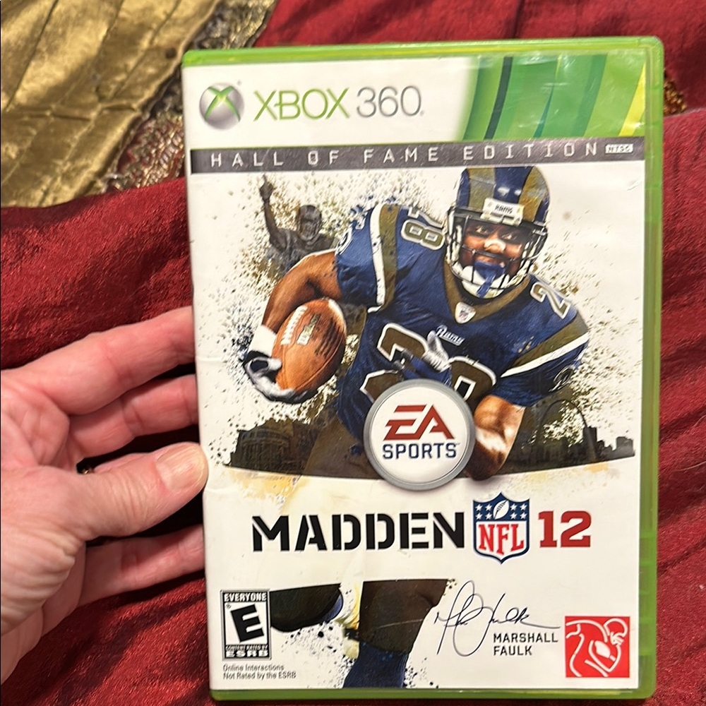 3/$15 Xbox 360 Madden NFL 12 Hall of Fame Edition EA SPORTS MARSHALL FAULK CASE